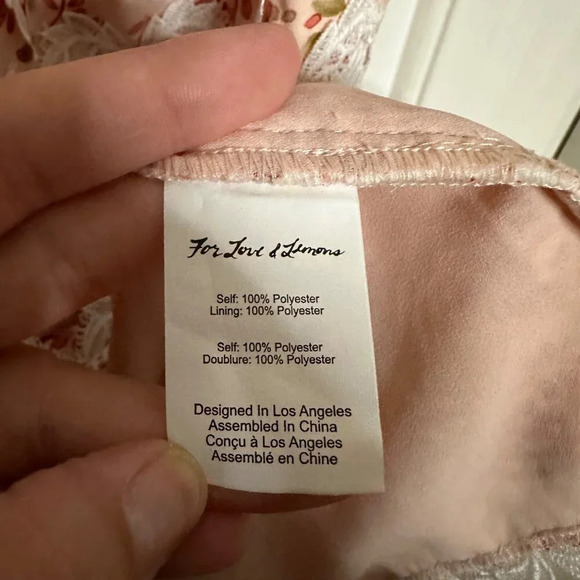 For Love & Lemons Cadence Dress Off the Shoulder Mini Floral Lace Size XS NEW - Picture 5 of 7